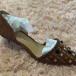 Antonio Melani  Vivica Brown Bead Studded Suede Heels Photo 4