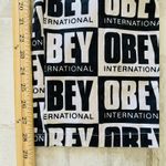 Obey  Worldwide Splash Black White Pull On Drawstring Straight Leg Pocket Pant S Photo 5