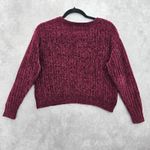 Arizona Jeans Arizona Red Chenille Ribbed Sleeve Y2K VTG Academia Crop Cozy Sweater Medium Photo 1