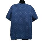 Dickies Scrub Top Navy/Horseshoes Print Short Sleeve V Neck Pockets Size M Photo 3
