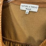 Madewell  Women's Brown Corduroy Swing Blouse Size Small Boxy Long Bell Sleeve Photo 8
