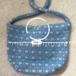 Women’s Rag Bags Blue White Knit Handbag 💚 Photo 6