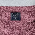 Abercrombie & Fitch VTG Womens Sweater S Pink Lace Up Long Sleeve Knit Pullover Photo 2