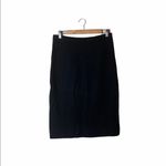 Italian Wool Pencil Skirt Vintage Black Size 10 Photo 1