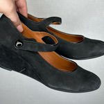 Geox  Respira | Black Wedge Suede Mary Jane‎ Shoes 38 or US 8 Photo 0