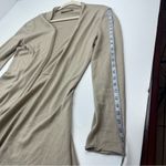 Peruvian Connection Open Front Cardigan Sweater Tan Medium Long Sleeve *FLAWED Photo 9