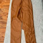 SheIn  Brown Faux Leather Belted Pants Small S NWT Photo 5