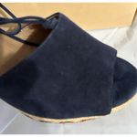 Cabi Navy Isla Blue Wedge Lace Up Espadrilles Aztec Heel Peep Toe 6001 Size 8.5 Photo 8