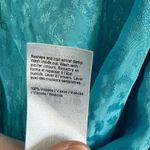 River Island Top Women L Blue Animal Print Tie Neck Classic Long Sleeve Spring Photo 7