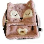 Betsey Johnson plush foxy backpack "Luv Betsy" blush rose pink mauve Photo 0