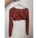 Free People movement size medium shrug top arm coverup gold trim crop layer Photo 4