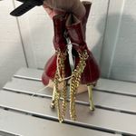 Chase and Chloe  Napa Croc Gold Trim Boots Size 5.5 NWOT Photo 3