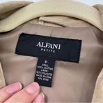 Alfani  Tan Leather Womens Blazer Jacket SP Suede Fall Classic Preppy Coat Photo 4