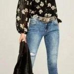 CAbi  4153 Cinch Skinny Acid Wash Distressed Jeans Women's Size 2 Photo 0