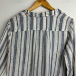 CP Shades Free People X  Womens Linen Tunic Mini Dress Sz Small Stripe Print Photo 12