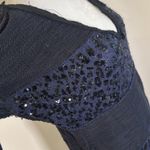Free People  - Alpaca/Wool Sequin Sweater in Deep Navy & Black Size Small Photo 7