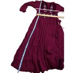 Free People  embroidered floral midi dress in raspberry size XSmall Photo 9