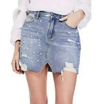 Guess Denim skirt with pearl embroidery never worn  Photo 0