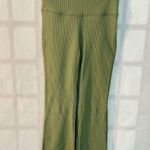 Athleta Sage Green Elation Ribbed V Back Cropped Flare Leggings Size Small Photo 0