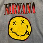 Nirvana Nevermind Tour Smiley Face Art Grunge Band T-Shirt L Photo 1