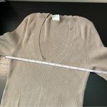 Abercrombie & Fitch ✨ Scoop Neck Ribbed Knit Sweater Tan Neutral Small Photo 8