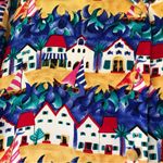 Doncaster Vintage Silk Beach Houses Blouse  Sz M Photo 2