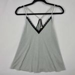 Caution to the Wind    Gray Cami With Black Trim   V-Neck Racer Back  Sz M Photo 0