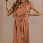 Roolee  Dusty Pink Sleeveless Midi Dress Photo 2