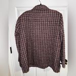 Maggie Barnes Plus Vintage Purple Pink Plaid Button Up Jacket 1X Photo 9