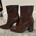 Brown Leather Boots Size 9 Photo 0