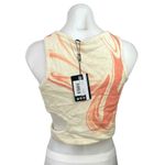Jaded London  Orange Marble Tie Dye Crew Neck Sleeveless Cut Out Crop Top Size 8 Photo 5