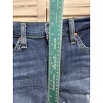 Levi's Denim Jean Shorts Med Wash Size 27 Booty Mid Rise Raw Hem Zip Pockets Photo 1