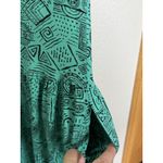 Vintage 1980s Liz Sport Tank Midi Dress Large Aztec Print Dropped Waist Photo 3