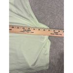 Athleta  grid knit top yellow medium‎ side slits reflective Photo 5