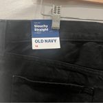 Old Navy  Black Denim Jeans Womens Size 14 Slouchy Straight High Rise New Raw Hem Photo 4