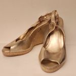 Lilly Pulitzer Lily Pulitzer Kristen Wedge Sandals Women’s Metallic Gold Size 10 Photo 3