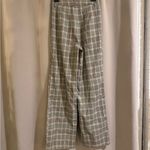 Source Unknown Women’s Beige Long Checkered Wide-Leg Pants Photo 1