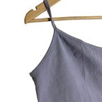 Madewell Periwinkle Blue Purple One-Shoulder Crop Tank Top Size M Photo 3