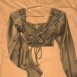 Princess Polly Jolie Crop Top Green Long-Sleeve Photo 4