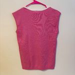 Grace Karin  Layered V Neck Sleeveless Sweater Top Shirt Bright Pink Size Small Photo 1