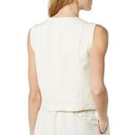 BRAND NEW ~ NWT ~ The Drop Women's ESMA White Lined Linen Vest ~ Plus Size 3X Photo 1