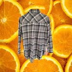 Billabong ‎ Black and White Plaid Shirt Size Small Photo 4