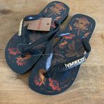 Havaianas Far Rio x  black tropical new with tag tong sandals size 6 Photo 0