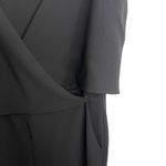 Theory  Odila Black Plunging Crepe Jumpsuit Photo 5