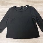 Camaieu Essential Eyelet Top Black Size S Photo 3