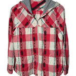 Woolrich Women's Hooded Flannel Zip Shirt Jacket Southwest Plaid Cotton Size MD Photo 0