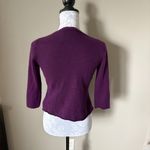 Claudia Nichole Cashmere Sweater Purple Cardigan Open Front Small Photo 6