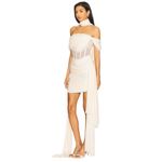 Deme by Gabriella Marianna Dress in Off White Small New Womens Scarf Mini Photo 2