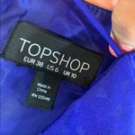 Topshop  Mini Blue Front Ruffled Dress Photo 5