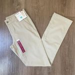 Arizona Jean Company NEW Arizona Jean Co SchoolGirl Straight twill khaki pant Women’s size 7 AVG NWT Photo 1